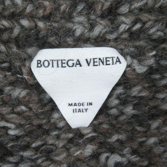 極美品□BOTTEGAVENETA ボッテガヴェネタ 23AW 761631 アルパカ混 ショールカラー ニットカーディガン ブラウン系 M イタリア製 正規品