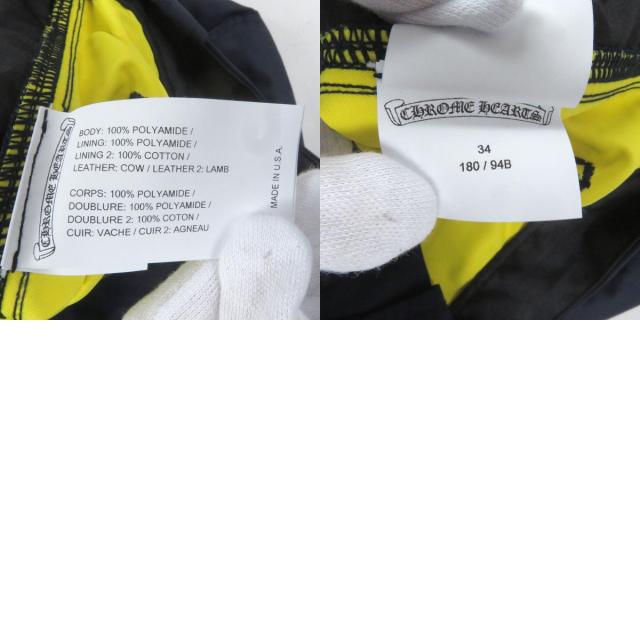 美品□CHROME HEARTS クロムハーツ セメタリークロスパッチ レザー