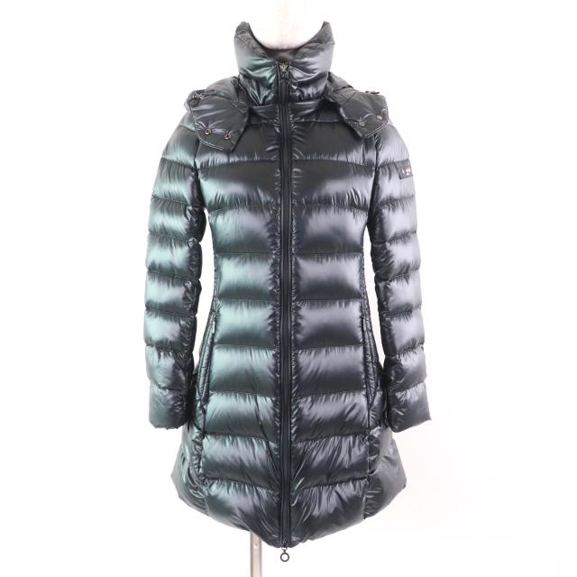 極美品★TATRAS タトラス 21AW LTA21A4693 BABILA バビラ フード・ロゴワッペン付 ZIP UP ダウンコート ダークグリーン 1 正規品