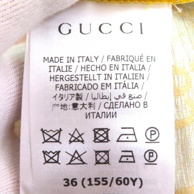 極美品△GUCCI グッチ 20AW 627877 ウール シルク GGジャガード フレアパンツ ベルボトム トラウザー イエロー シルバー 36 伊製 正規品_8