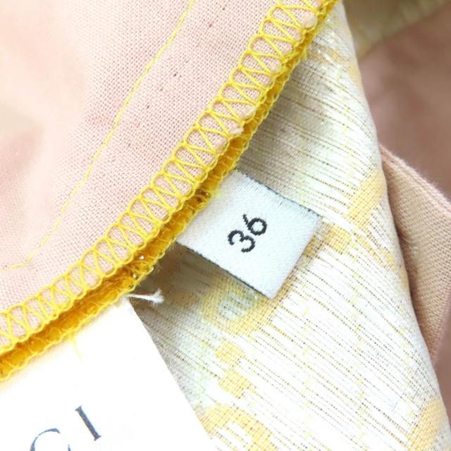 極美品△GUCCI グッチ 20AW 627877 ウール シルク GGジャガード フレアパンツ ベルボトム トラウザー イエロー シルバー 36 伊製 正規品_7