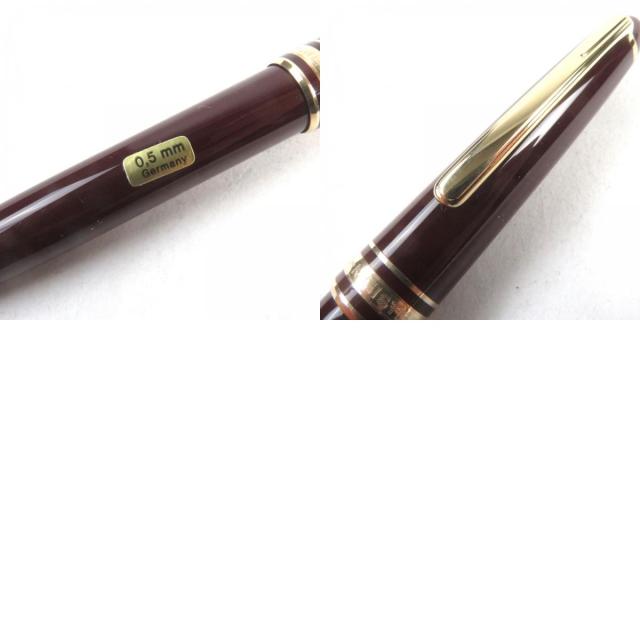 極美品○MONTBLANC モンブラン マイスターシュテュック クラシック ロゴ刻印 ホワイトスター ツイスト式 シャープペンシル ケース付き_9