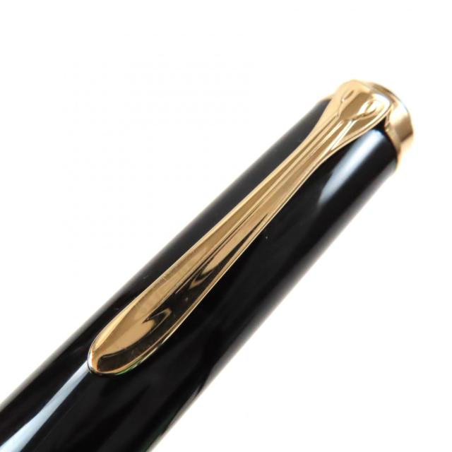 美品▼PERIKAN ペリカン M400 スーベレーン 14K Fニブ ストライプ柄 ロゴ刻印入り 万年筆 グリーン ブラック ゴールド ドイツ製 メンズ_5