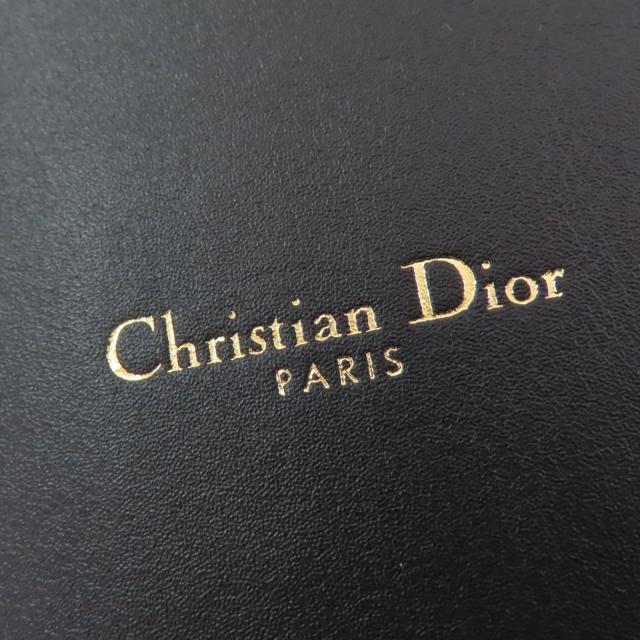 極美品☆Christian Dior クリスチャンディオール D-WAIST マキシ ダブルゴールドバックル レザー ベルト ブラック ゴールド金具 70