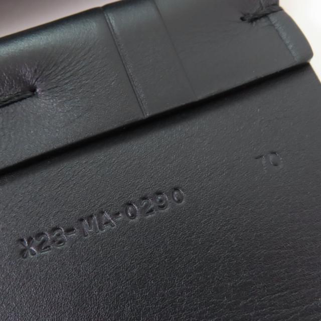 極美品☆Christian Dior クリスチャンディオール D-WAIST マキシ ダブルゴールドバックル レザー ベルト ブラック ゴールド金具 70