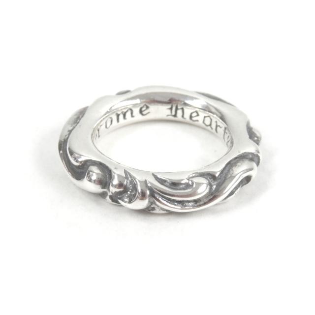 極美品□CHROME HEARTS クロムハーツ SV925 スクロールバンド 