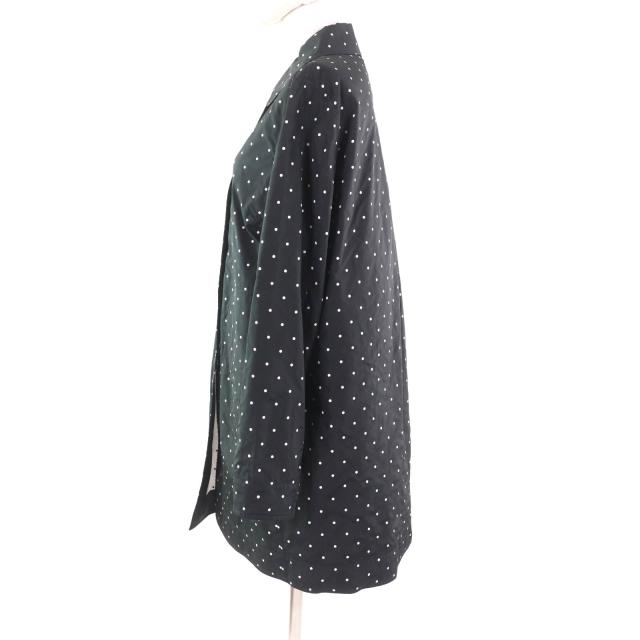 極美品☆MOORER ムーレー ロゴボタン付 ドット柄 スプリング コート