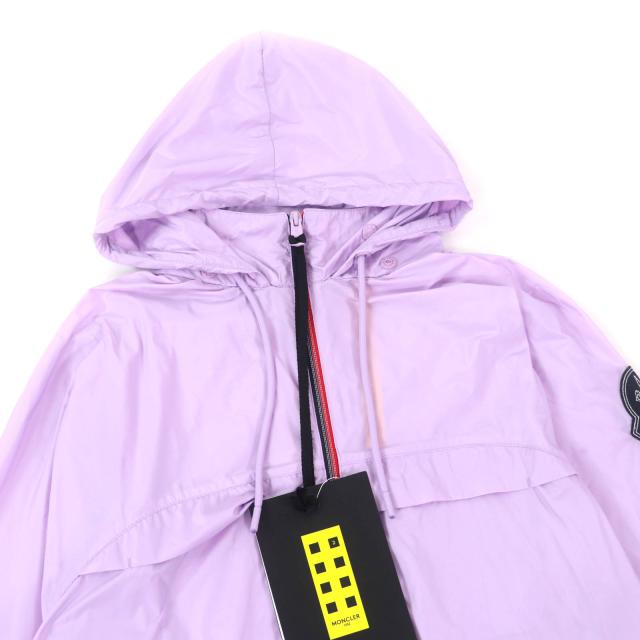 未使用品★MONCLER GENIUS 2 モンクレール ジーニアス 2 2021年製 CHAHED ロゴワッペン付 ZIP UP ナイロンジャケット パープル 1 メンズ_2