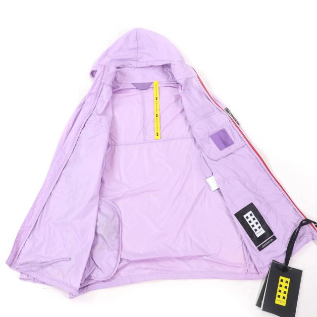 未使用品★MONCLER GENIUS 2 モンクレール ジーニアス 2 2021年製 CHAHED ロゴワッペン付 ZIP UP ナイロンジャケット パープル 1 メンズ_3