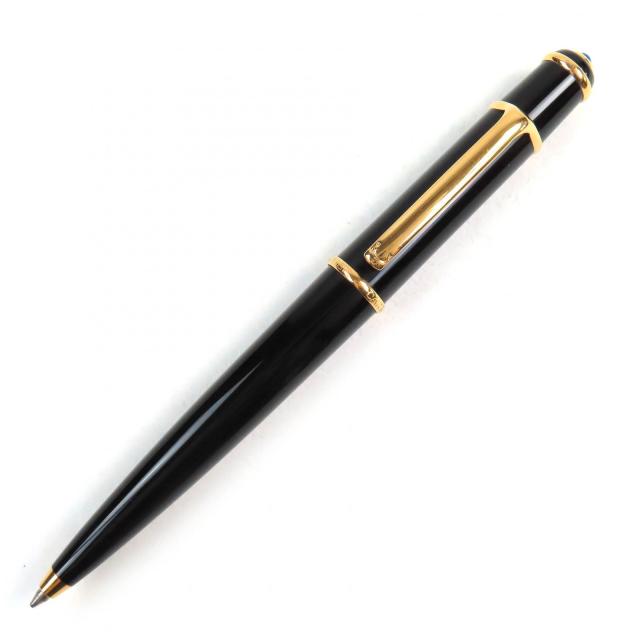 美品△Cartier カルティエ ディアボロ ドゥ カルティエ ブルージェムストーン ツイスト式 ボールペン ブラック ゴールド 筆記確認済み