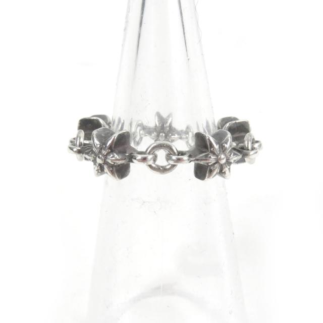 極美品□CHROME HEARTS クロムハーツ CHN TNY STAR　タイニーECHプラス シルバーリング　 SV925 リング・指輪 シルバー 7号相当 重量5.0g_1