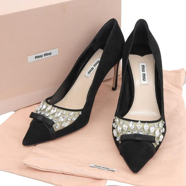 ミュウミュウ パンプス ほぼ新品 パンプス miu ほぼ新品♡Miu ブラック