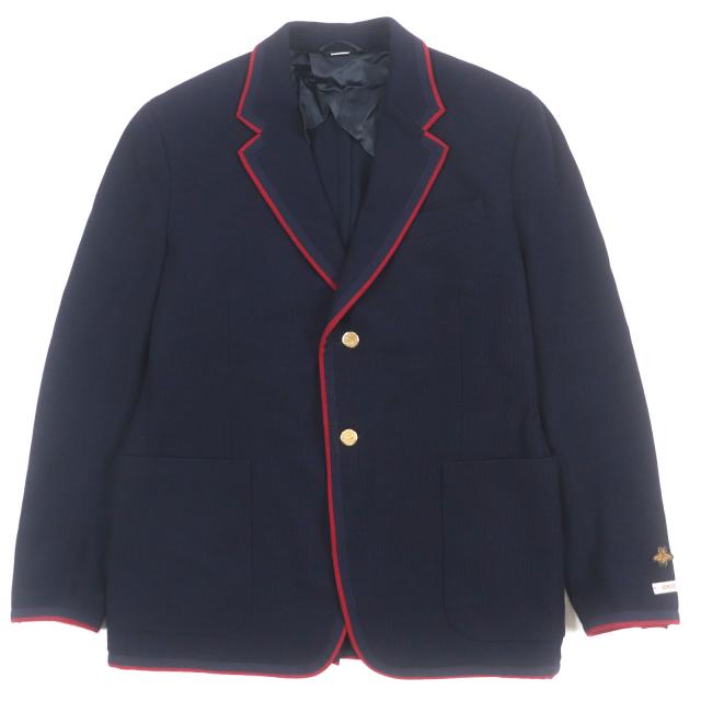 極美品▽GUCCI グッチ 645195 ミケーレ期 BEE刺繍 金ボタン トリミング