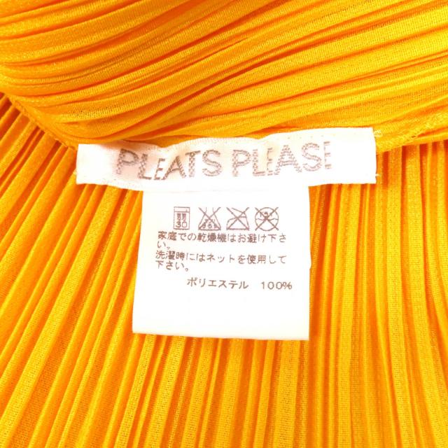 極美品★PLEATS PLEASE プリーツプリーズ イッセイミヤケ PP51-JT207 ノースリーブ チュニック ワンピース イエロー 3 日本製 正規品_4