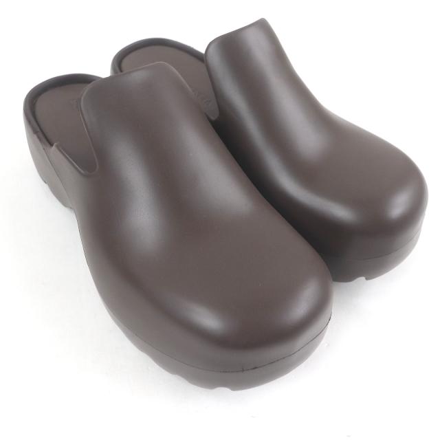 未使用品□BOTTEGAVENETA ボッテガヴェネタ 690102 FLASH PUMP クロッグサンダル フラットシューズ ブラウン 43 保存袋付き イタリア製_2