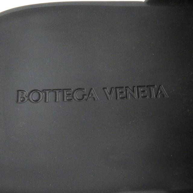 未使用品□BOTTEGAVENETA ボッテガヴェネタ 690104 SLIDER SANDAL ラバー イントレチャート スライダーサンダル ブラック 42 イタリア製_6