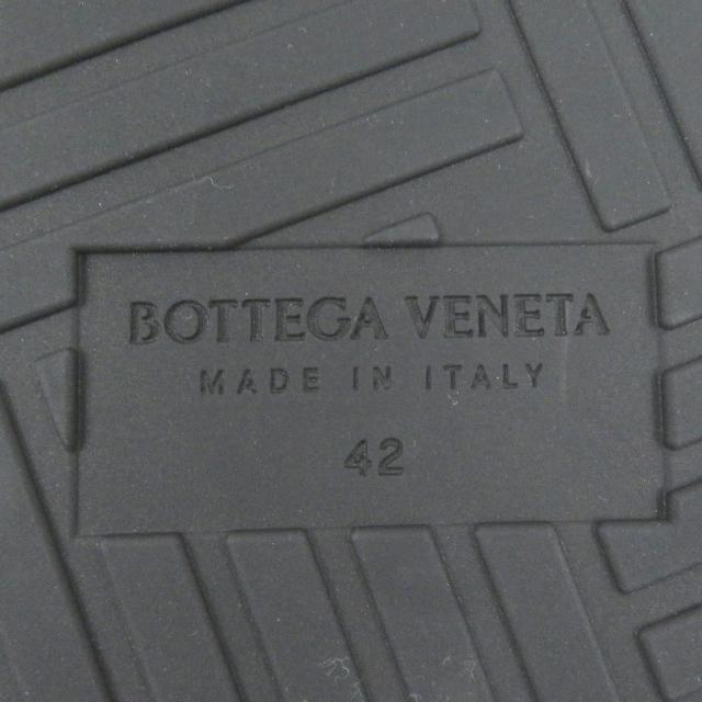 未使用品□BOTTEGAVENETA ボッテガヴェネタ 690104 SLIDER SANDAL ラバー イントレチャート スライダーサンダル ブラック 42 イタリア製_7