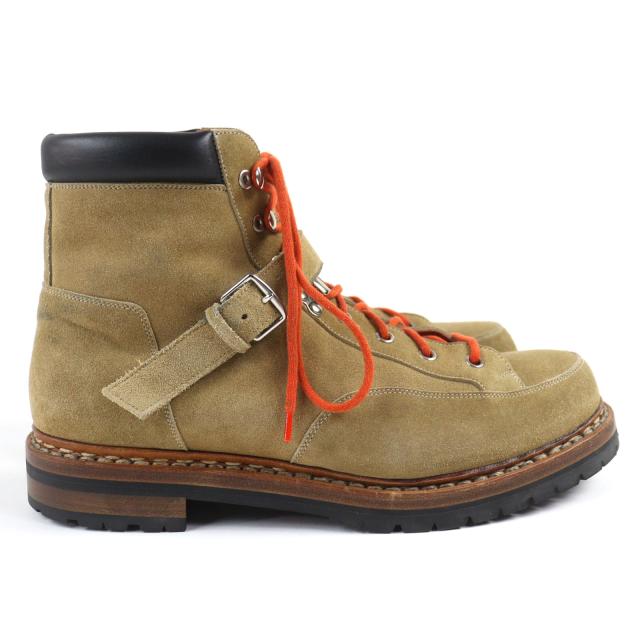 良品○HERMES エルメス ハイキング スウェードレザー ロゴレザーパッチ