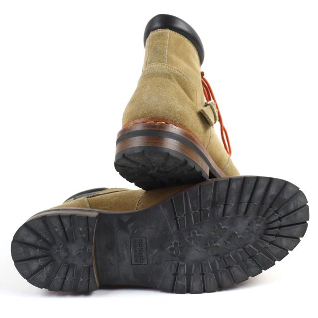 良品○HERMES エルメス ハイキング スウェードレザー ロゴレザーパッチ