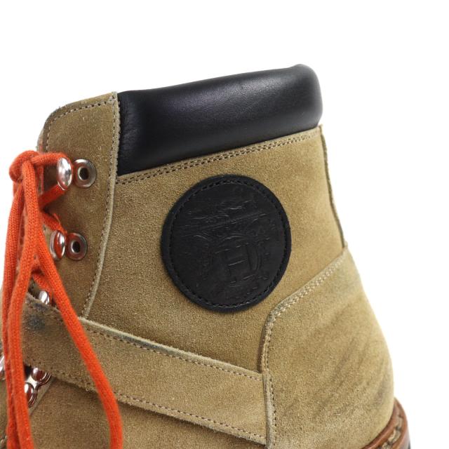 良品○HERMES エルメス ハイキング スウェードレザー ロゴレザーパッチ