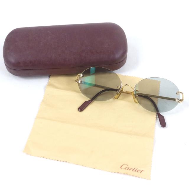 Cartier メガネ リムレス Cモチーフ 度入り アイウェア Cartier メガネ