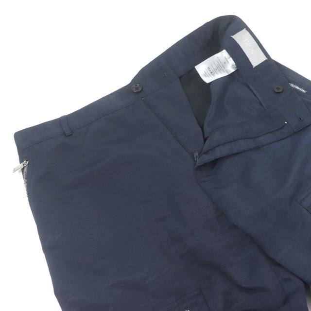 極美品□DIOR ディオール オム 183C174A5111 ジップデザイン ナイロン カーゴパンツ ミリタリーパンツ ネイビー 50 イタリア製 正規品_2