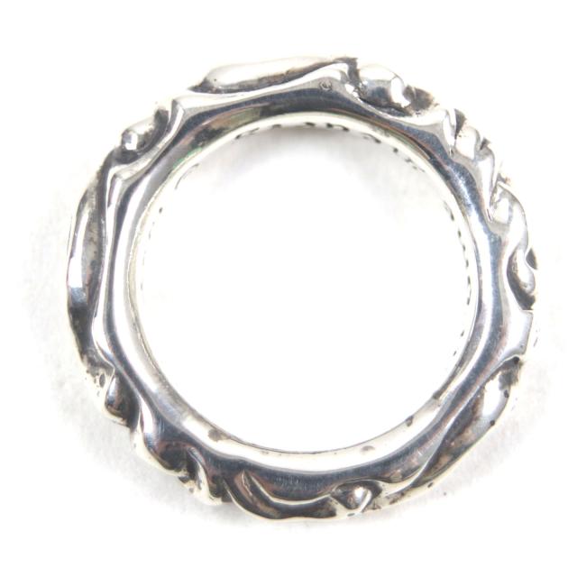美品▽CHROME HEARTS クロムハーツ スクロールバンドリング 925 指輪 
