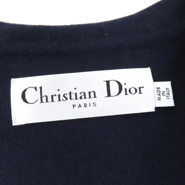 極美品☆Christian Dior クリスチャンディオール 2R0C48X1116 ウール ラビット混 セーラーカラー ジャケット ネイビー 40 正規品_7