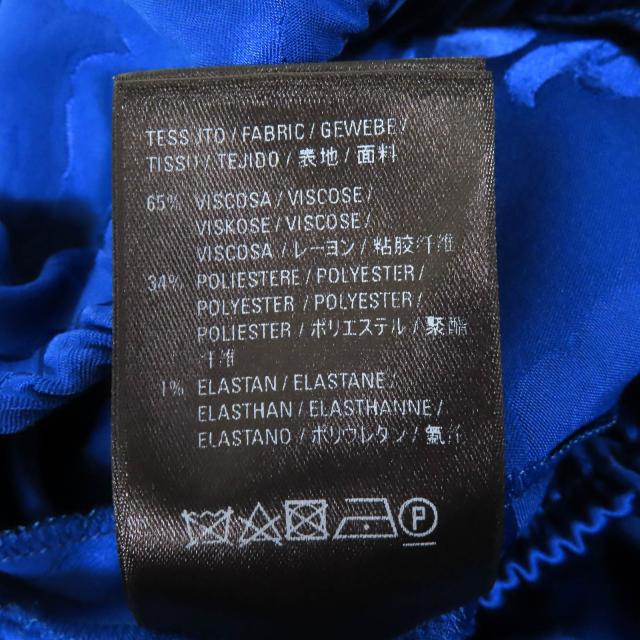 極美品△BALENCIAGA バレンシアガ 2020年製 625534 花柄 フローラル ロング フレアスカート ブルー 36 イタリア製 正規品 レディース_8
