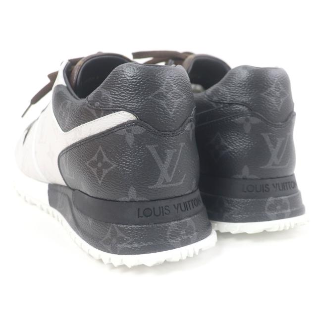 極美品□LOUIS VUITTON ルイヴィトン 2021年製 LV ランアウェイ・ライン レザー ローカットスニーカー 白 茶 黒 7 イタリア製 メンズ