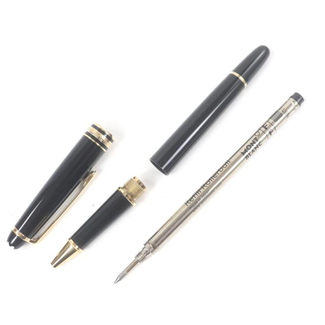 ドイツ製　本物　Montblanc モンブラン マイスターシュテュック ル・グラン 161 ボールペン 黒x 金 中古 良品△MONTBLANC モンブラン マイスターシュテュック クラシック PIX