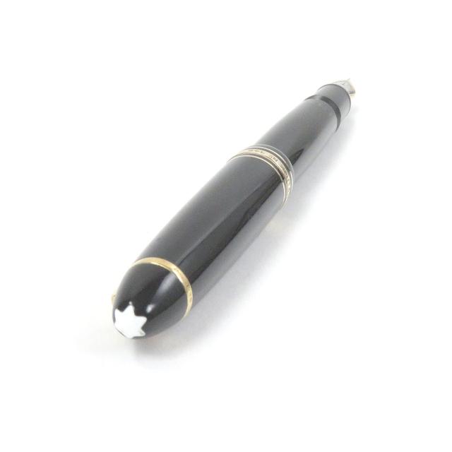 良品□MONTBLANC モンブラン マイスターシュテュック 146 ホワイトスター Fニブ キャップ式 万年筆 ブラック ゴールド ドイツ製 メンズ_2