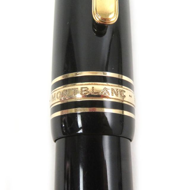 良品□MONTBLANC モンブラン マイスターシュテュック 146 ホワイトスター Fニブ キャップ式 万年筆 ブラック ゴールド ドイツ製 メンズ_5