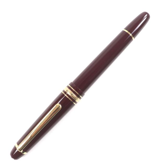 美品▼MONTBLANC モンブラン マイスターシュテュック クラシック 14K Fニブ ホワイトスター 万年筆 ボルドー ゴールド ドイツ製 メンズ_1