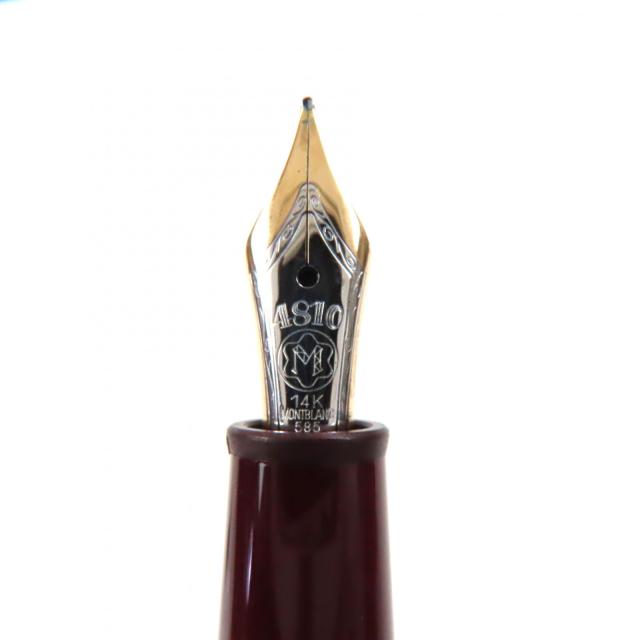 美品▼MONTBLANC モンブラン マイスターシュテュック クラシック 14K Fニブ ホワイトスター 万年筆 ボルドー ゴールド ドイツ製 メンズ_4
