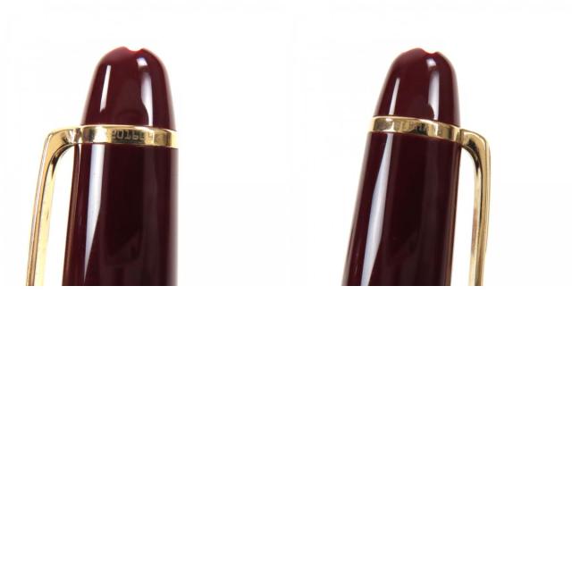 美品▼MONTBLANC モンブラン マイスターシュテュック クラシック 14K Fニブ ホワイトスター 万年筆 ボルドー ゴールド ドイツ製 メンズ_9