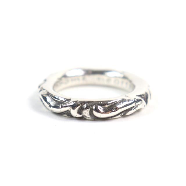 美品○CHROME HEARTS クロムハーツ SCRL BAND スクロールバンドリング 925 輪っか・指環 しろがね色 日本大きさ15号好いかげんに 掛け目9.4g メンズ