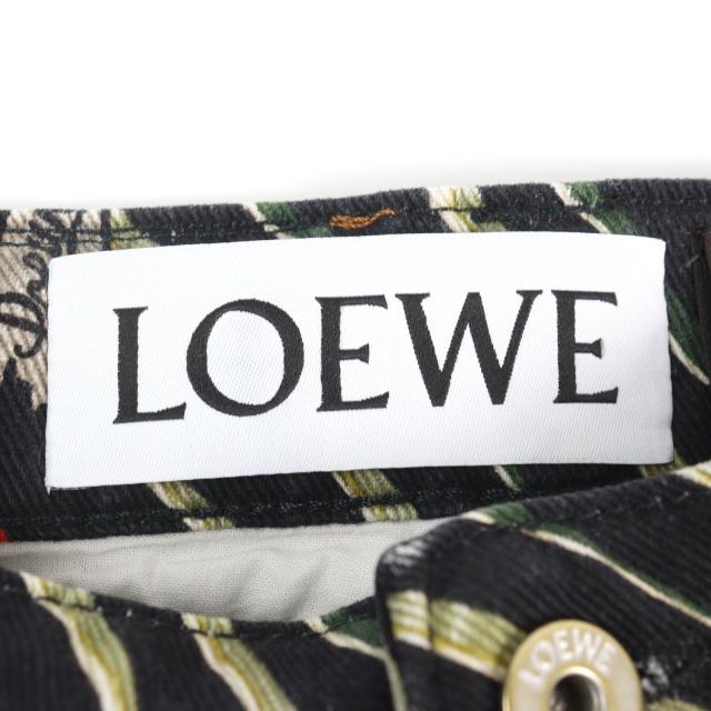 美品○LOEWE×Paulas Ibiza ロエベ×パウラズイビザ H2282480IB ロゴ刺繍