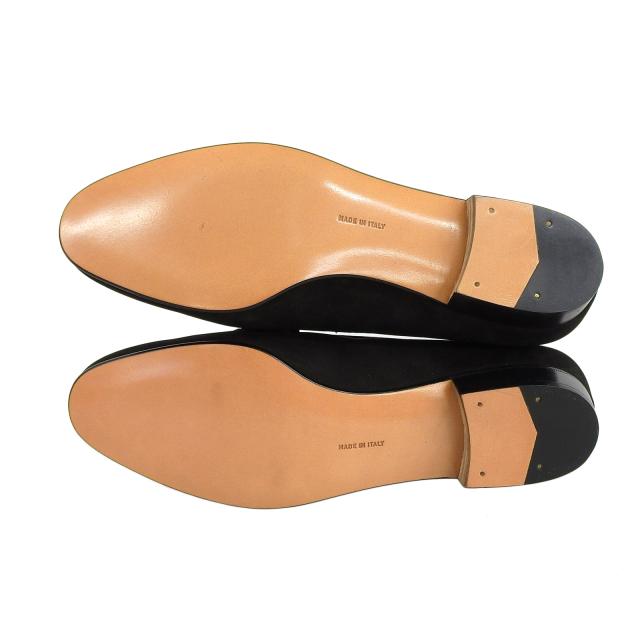 極美品▲Salvatore Ferragamo サルヴァトーレフェラガモ BABS ダブルガンチーニ ヌバックレザー パンプス ブラック ゴールド金具 5.5 箱付_5