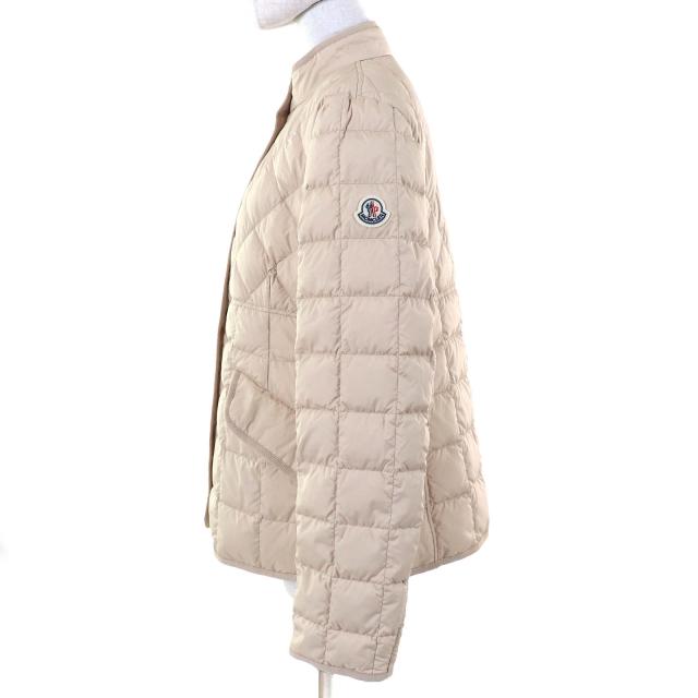 未使用品△MONCLER モンクレール 24SS COURLIS ロゴワッペン キルティング ライト ダウンジャケット サンドベージュ 2 正規品 レディース_1
