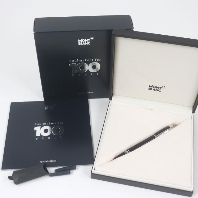極美品□MONTBLANC モンブラン スターウォーカー 100周年記念 1Pダイヤモンド ペン先18K Mニブ 万年筆 ブラック シルバー 箱・ケース付き メンズ 極美品□MONTBLANC モンブラン スターウォーカー 100周年記念 1P