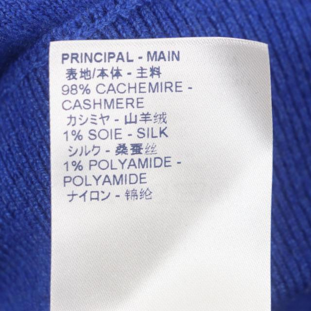 未使用品▼ルイヴィトン 19AW カシミヤ シルク インサイドアウト ロゴプレート付 クルーネック ニットセーター ブルー XXL 正規品 メンズ_6