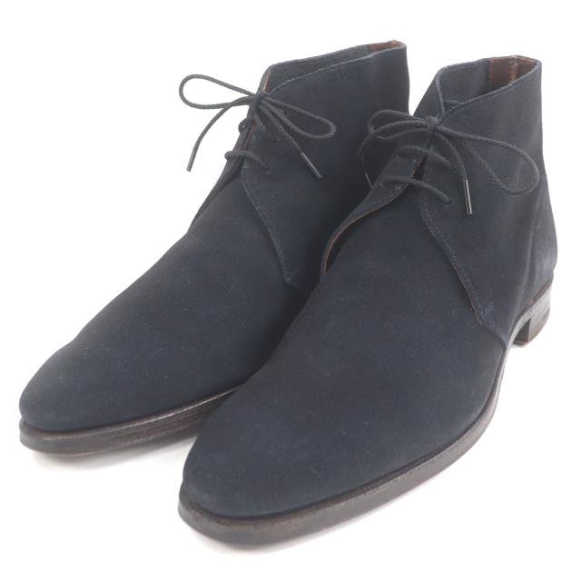 美品 Crockett&Jones プレーントゥ スウェード ダークネイビー 美品 Crockett&Jones プレーントゥ スウェード ダークネイビー 美品