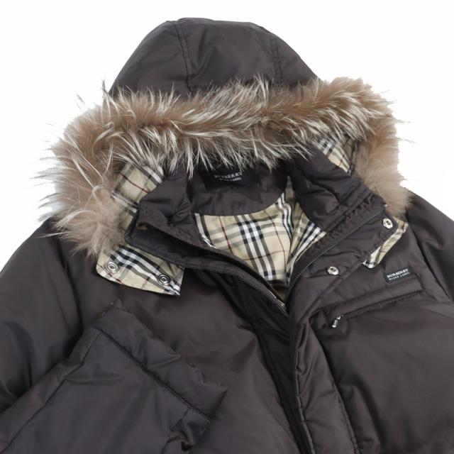 ファー付きBURBERRYダウンジャケット バーバリー 2way モッズコート