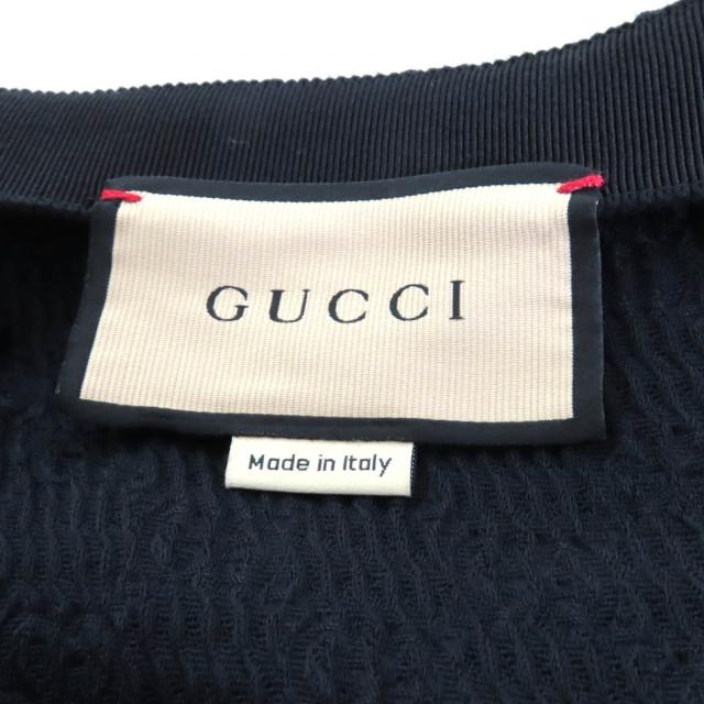 極美品★GUCCI グッチ 771291 GG柄 膝丈 タイトスカート ボトムス ブラック 36 ハンガー付き イタリア製 正規品 レディース_6
