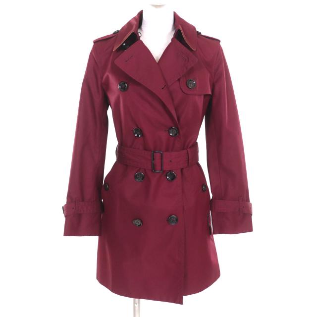 【美品】COACH コーチ トレンチコート レッド シグネチャー M ベルト 美品】COACH コーチ トレンチコート レッド シグネチャー M ベルト 美