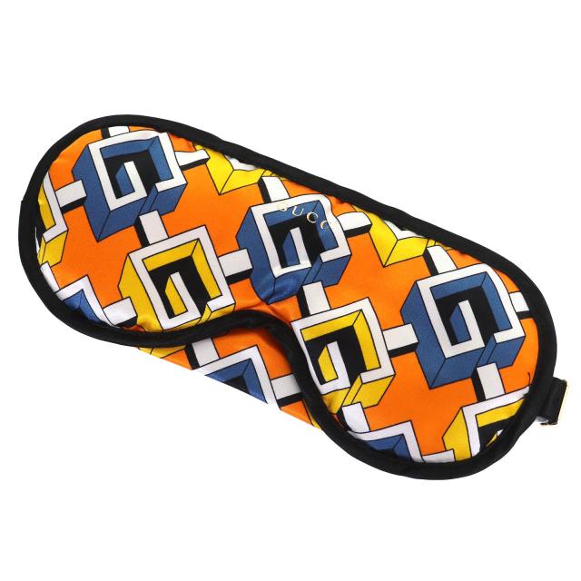 未使用△GUCCI グッチ シルク ジオメトリックG トラベルセット アイマスク エアピロー スリッパ 3点セット オレンジ イエロー ブルー L 未使用△GUCCI グッチ シルク ジオメトリックG トラベルセット アイ