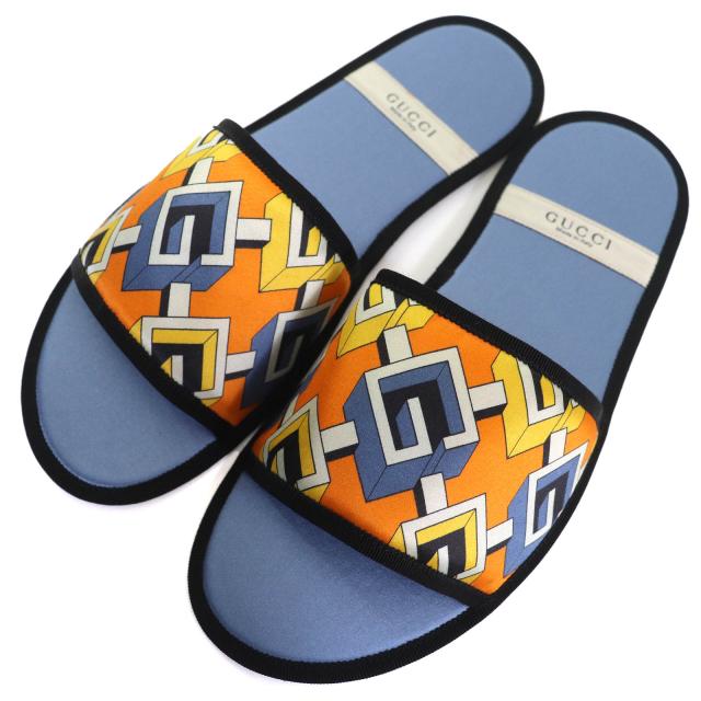 未使用△GUCCI グッチ シルク ジオメトリックG トラベルセット アイ