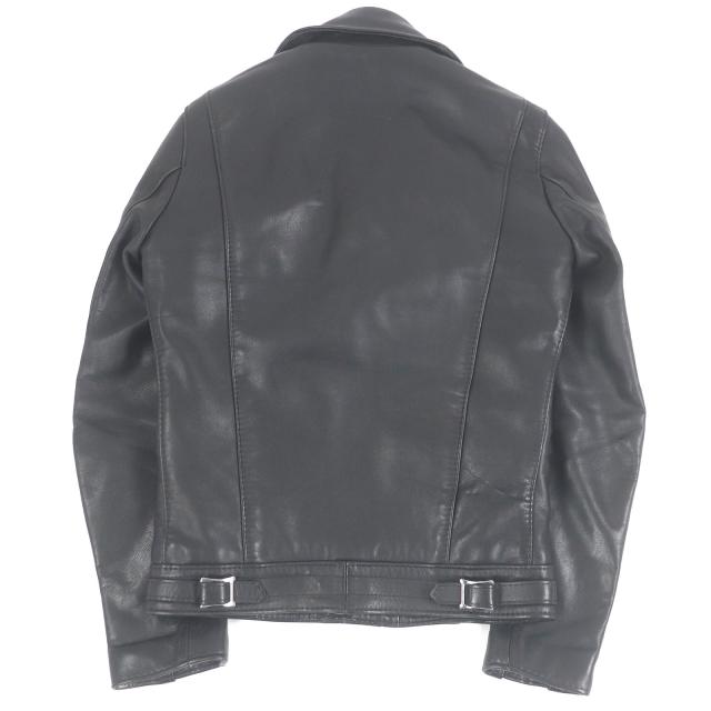 美品□Lewis Leathers ルイスレザー サイクロン タイトフィット レザー ダブルライダースジャケット ブラック 34 イングランド製 メンズ_3