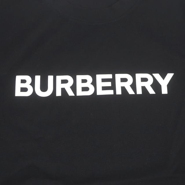 未使用品□BURBERRY バーバリー 8080324 コットン100％ ロゴプリント クルーネック カットソー 半袖Ｔシャツ ブラック M 正規品 メンズ_3